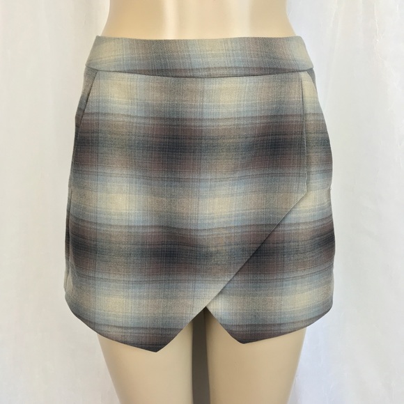 Forever 21 Pants - 🚫SOLD🚫 NWT Brown Plaid High Waist Skort Skirt